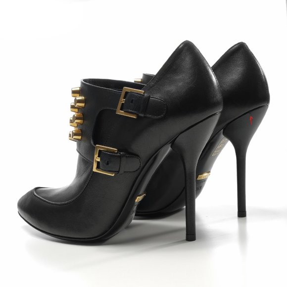 New Authentic Gucci Studded Black Ankle Booties - Picture 14 of 14